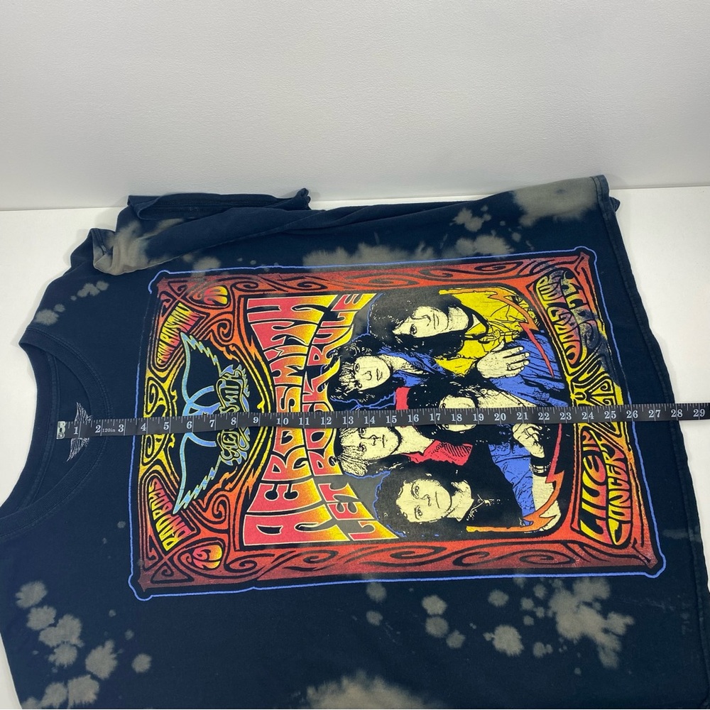 Aerosmith Live Let Rock Rule Tour 2014 Black Tie-Dye Concert Band Tee T-Shirt 3X - Picture 9 of 11